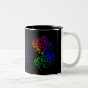 2 Couleurs Tasse Dame Arc-en-ciel
