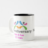 2 Couleurs Tasse d'amitié (Devant gauche)
