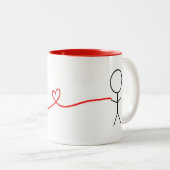 2 Couleurs Tasse d'amour (Devant droit)