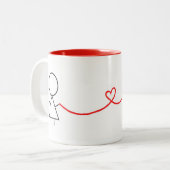 2 Couleurs Tasse d'amour (Devant gauche)