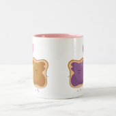 2 Couleurs Tasse d'amour de beurre et de gelée d'arachide (Centre)