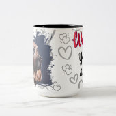 2 Couleurs Tasse d'amour de chien limier (Centre)