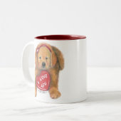 2 Couleurs Tasse d'amour de chiot (Devant gauche)