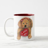2 Couleurs Tasse d'amour de chiot (Gauche)