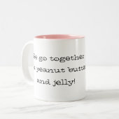 2 Couleurs Tasse "d'amour de PB&J" (Devant gauche)