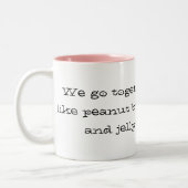2 Couleurs Tasse "d'amour de PB&J" (Gauche)