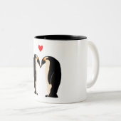 2 Couleurs Tasse d'amour de pingouin (Devant droit)