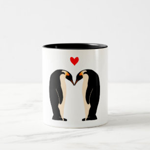 2 Couleurs Tasse d'amour de pingouin