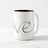 2 Couleurs Tasse d'amour de tennis (Devant droit)