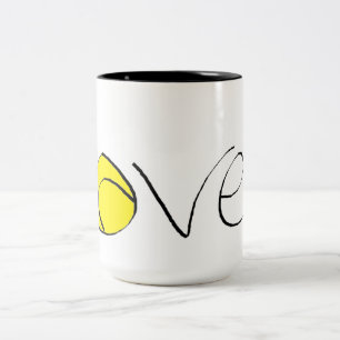 2 Couleurs Tasse d'amour de tennis