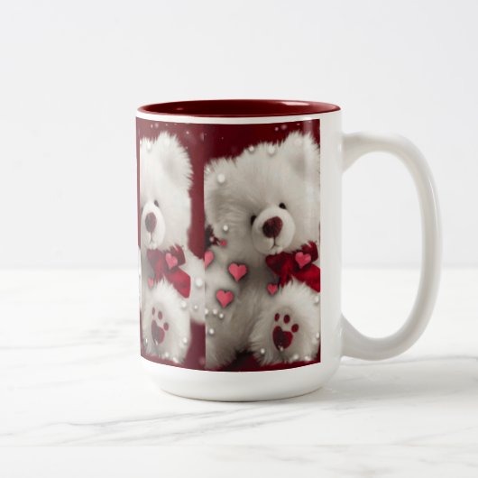 2 Couleurs Tasse d'amour de Valentine d'ours de nounours (Droit)
