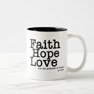 2 Couleurs Tasse d'amour d'espoir de foi