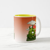 2 Couleurs Tasse d'amusement de Dino (Devant droit)