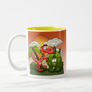 2 Couleurs Tasse d'amusement de Dino