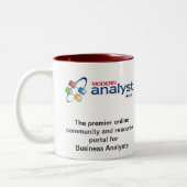 2 Couleurs Tasse d'analyste d'affaires d'analyse de processus (Gauche)