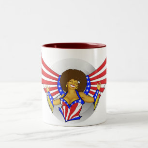 2 Couleurs Tasse d'ange d'amour d'Afro
