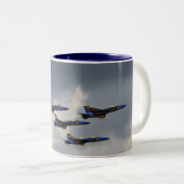 2 Couleurs Tasse d'anges bleus (Devant droit)