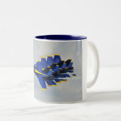 2 Couleurs Tasse d'anges bleus (Devant droit)