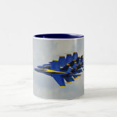 2 Couleurs Tasse d'anges bleus (Centre)