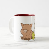 2 Couleurs Tasse d'animal de ferme (Devant gauche)