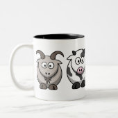 2 Couleurs Tasse d'animaux de ferme (Gauche)