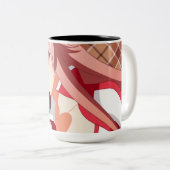 2 Couleurs Tasse d'Anime (Devant droit)