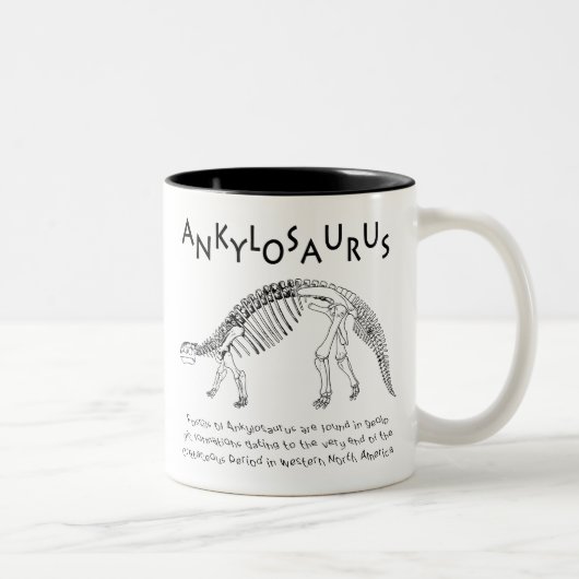 2 Couleurs Tasse d'Ankylosaurus (Droit)