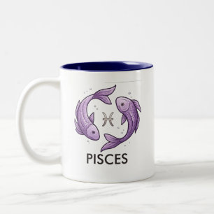 2 Couleurs Tasse d'anniversaire Astrologie Signe du zodiaque