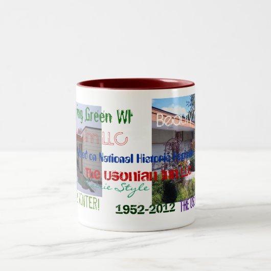 2 Couleurs Tasse d'anniversaire d'auberge d'Usonian (Centre)