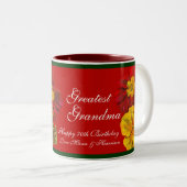 2 Couleurs Tasse d'anniversaire de la "plus grande (Devant droit)