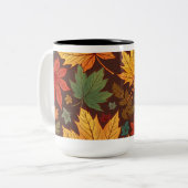 2 Couleurs tasse dans les feuilles d'automne (Devant gauche)