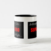 2 Couleurs Tasse d'anthropologue de super héros (Centre)