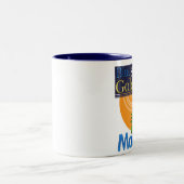 2 Couleurs Tasse d'ara de bleu et d'or (Centre)