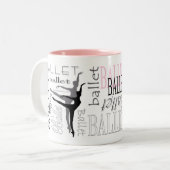 2 Couleurs Tasse d'arabesque avec l'accent rose (Devant gauche)