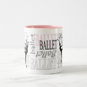 2 Couleurs Tasse d'arabesque avec l'accent rose (Centre)