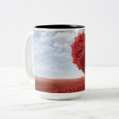 2 Couleurs Tasse d'arbre de coeur (Devant gauche)