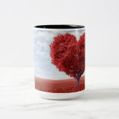 2 Couleurs Tasse d'arbre de coeur (Centre)