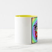 2 Couleurs Tasse d'arc-en-ciel de carlins de paix (Centre)