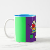 2 Couleurs tasse d'art abstrait (Gauche)