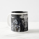 2 Couleurs Tasse d'art de bandits de nuit (Devant gauche)