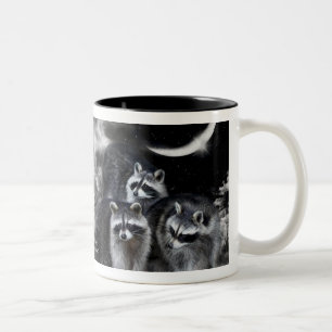 2 Couleurs Tasse d'art de bandits de nuit