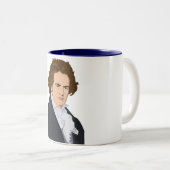 2 Couleurs tasse d'art de bruit de beethoven (Devant droit)