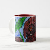 2 Couleurs Tasse d'art du chien de Binki (Devant gauche)