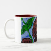 2 Couleurs Tasse d'art du chien de Binki (Gauche)
