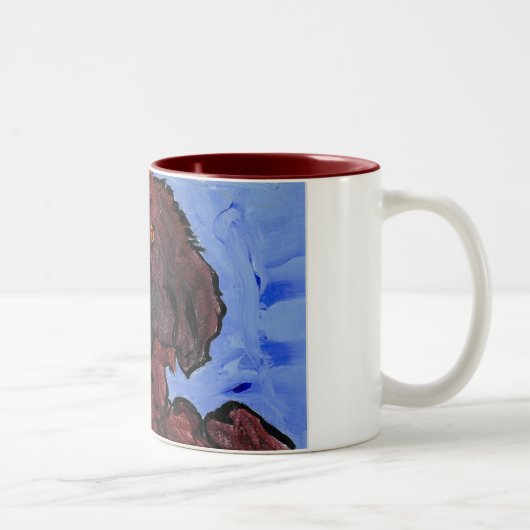 2 Couleurs Tasse d'art du chien de Binki (Droit)