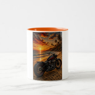 2 Couleurs Tasse d'art en mosaïque Tropical Sunset Bobber