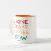 2 Couleurs Tasse d'artiste créative et inspirante colorée (Devant gauche)