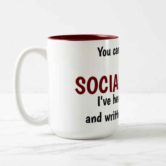 2 Couleurs Tasse d'assistant social (Gauche)