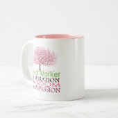 2 Couleurs Tasse d'assistant social (Devant gauche)