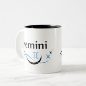 2 Couleurs Tasse d'astrologie de zodiaque de Gémeaux (Devant gauche)